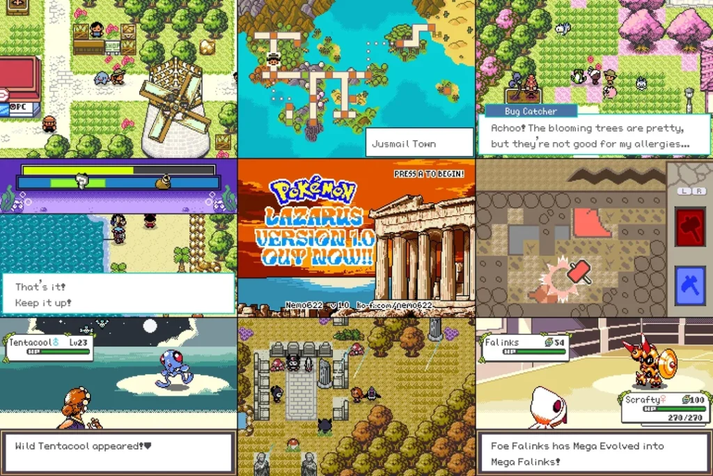Pokémon Lazarus overworld gameplay screenshot